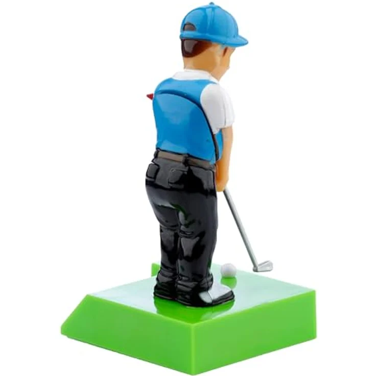 Puckator Golfspieler Solar Wackelfigur, grün/blau, 100 % Kunststoff, ca. 6 x 12,5 x 7 cm, in Geschenkverpackung – Bild 6