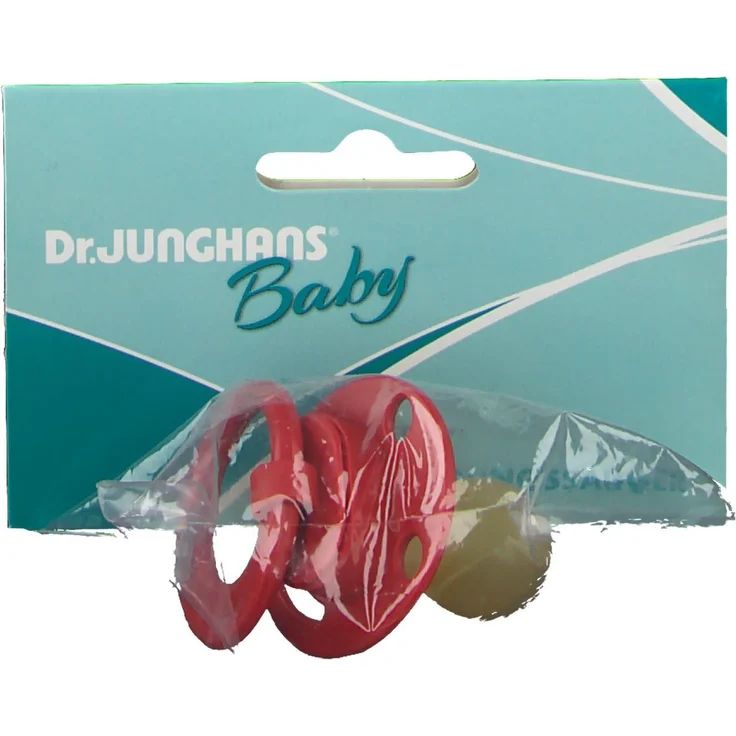 Dr. Junghans Beruhigungssauger kirschf.Lat.ab 6 M.rot 1 St Schnuller