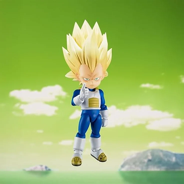 TAMASHII NATIONS Vegeta Super Saiyan 3 (Mini) Daima Figur 7,5 cm, S.H. Figuarts Sammelfigur aus Dragon Ball Daima – Bild 2