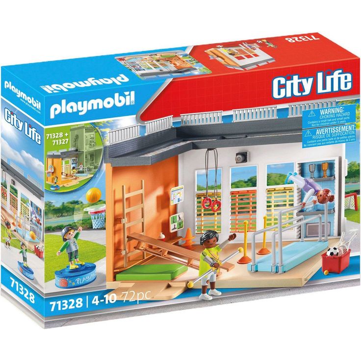 Playmobil® Anbau Turnhalle (71328), My City Life Konstruktions-Spielset, (72 St), Made in Germany
