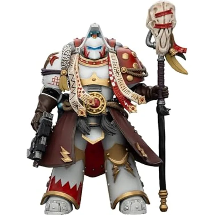 JOYTOY Warhammer 40,000 Actionfigur White Scars Stormseer Consul mit Force Staff und Bolt Pistol, 12 cm, beweglich