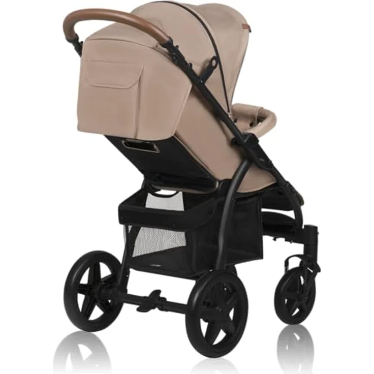 LIONELO Annet Buggy bis 22 kg mit Liegefunktion, Kinderwagen klein zusammenklappbar mit Zubehör, Eva-Schaum-Räder, Moskitonetz, Fußdecke Getränkehalter, Korb – Bild 4