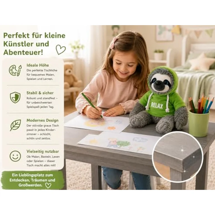 SOMA Faultier Kuscheltier 40 cm, grünes Plüsch Faultier mit Relax Hoodie, weiches Kawaii Plushie für Kinder – Bild 6