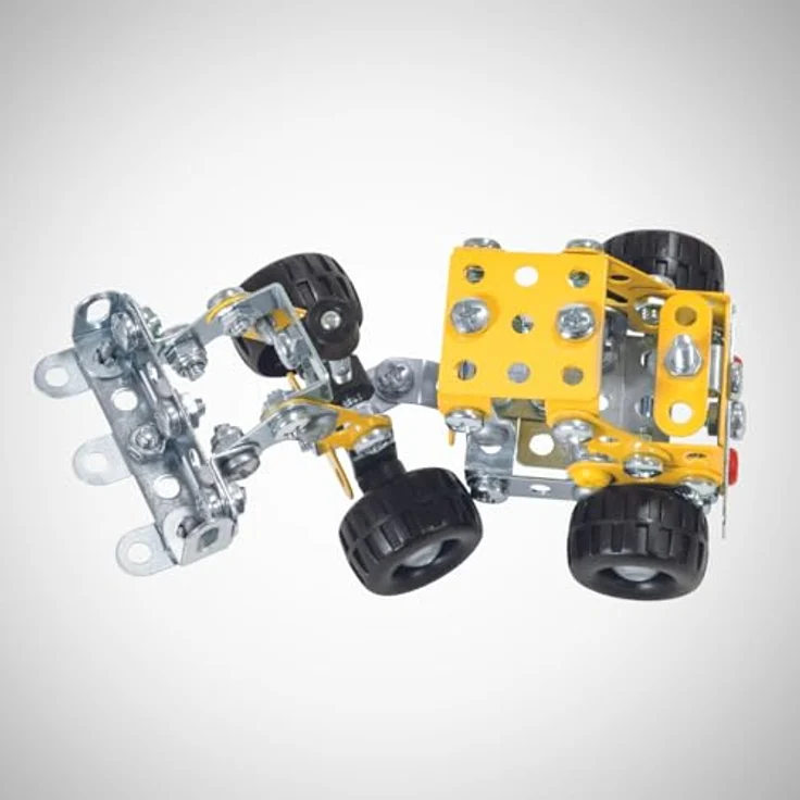Eitech Mini Radlader 00250, Metallbaukasten mit 157 Bauteilen, Konstruktionsspielzeug mit Knicklenkung und beweglichem Schaufelarm, Made in Germany – Bild 7