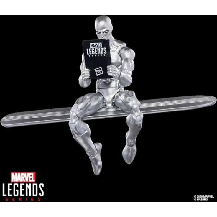 Marvel Legends Series Silver Surfer, 15 cm Action-Figur mit Comicbuch-Accessoire und 6 austauschbaren Händen – Bild 4