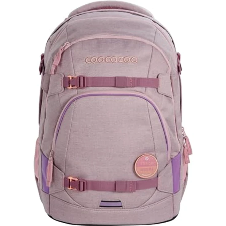 Coocazoo Schulrucksack Mate „Mixed Faded Rose”, ergonomischer & anpassbarer Tornister, höhenverstellbar, mit Brustgurt & Hüftgurt, 30 Liter Volumen, recyceltes Material, ab der 3. Klasse – Bild 1