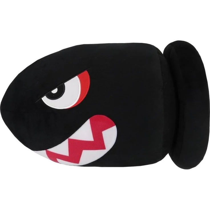 Sanei Super Mario Plüschfigur Bullet Bill, 38 cm, originalgetreues Design, kuschelweicher Stoff, ideal für Sammler und Fans