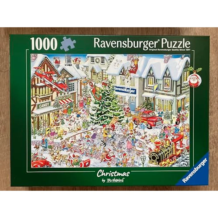 Ravensburger Puzzle 12001801, Wimmelbild Weihnachten von Ray Nicholson, 1000 Teile, 70x50 cm, für Erwachsene und Kinder ab 14 Jahren