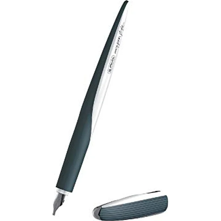 Herlitz Füllfederhalter herlitz Kalligraphie-Set my.pen Nicewriter "Dark Shale" 8-teiliges Kalligraphie Set, ergonomische Griffzone, inkl. 3 Griffstücken, 4 Patronen, Federstärke: 0,9mm, 1,4mm und 1,9mm – Bild 4