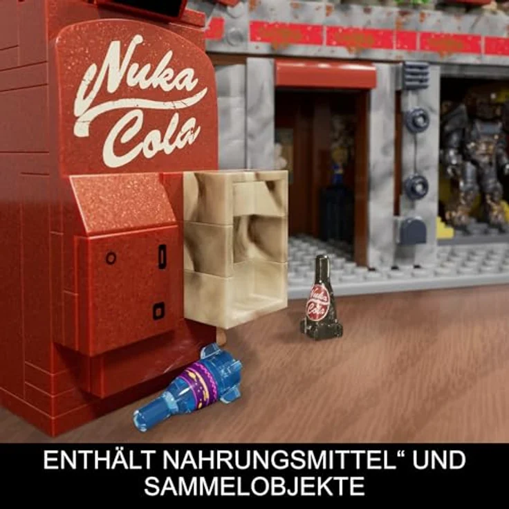Mega Mega Showcase Fallout Set, Klemmbausteine mit Red-Rocket-Raststätte und Dogmeat, detailreiches Collector's Set mit In-Game-Gegenständen – Bild 5