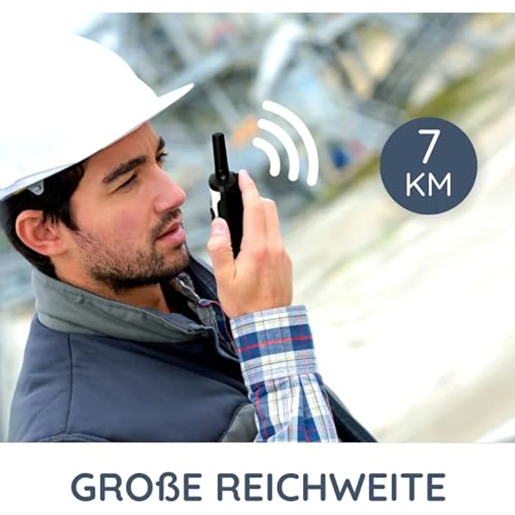 Alecto FR-175 Walkie Talkie für Erwachsene und Kinder - 7km Reichweite - 8 Kanäle - 38 CTTCSS-Codes - VOX - integrierte Taschenlampe - 2,5mm Anschluss - weiß – Bild 4