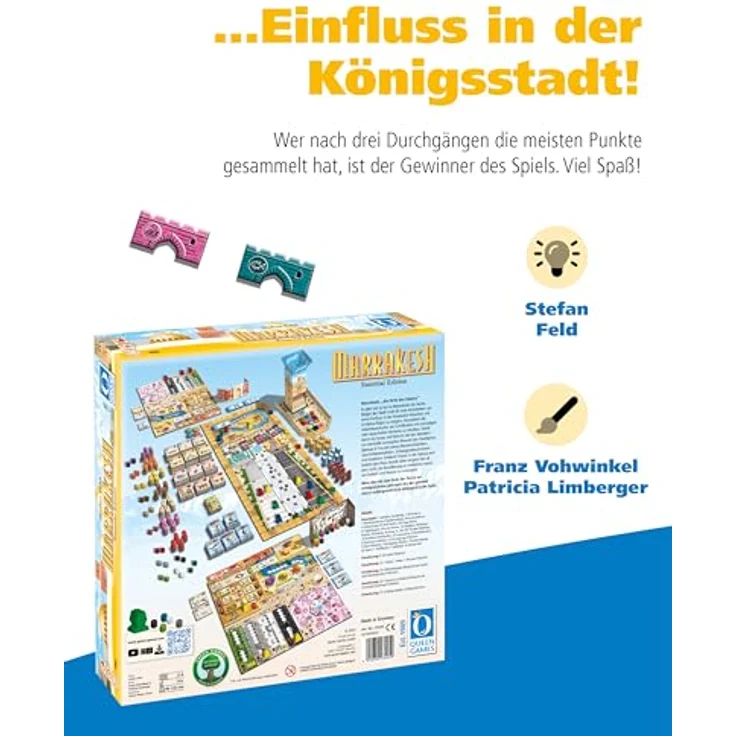 Queen Games Marrakesh - Essential Edition, Brettspiel über die Kultur und den Handel in Marrakesh – Bild 4