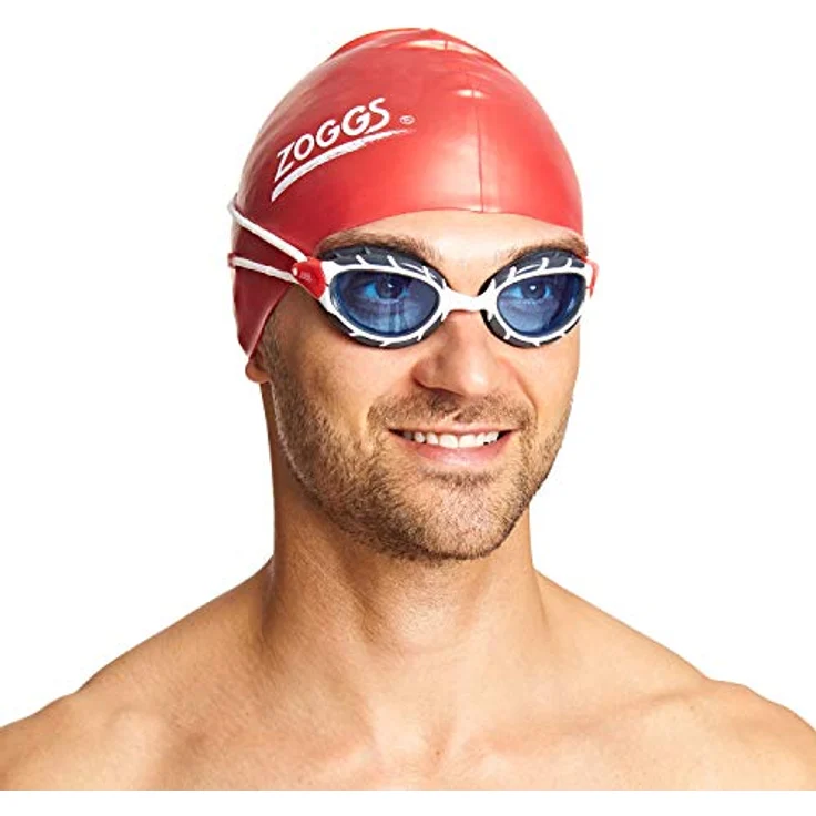 Zoggs Predator Schwimmbrille, Weiß/Rot/Tönung, Regular – Bild 5