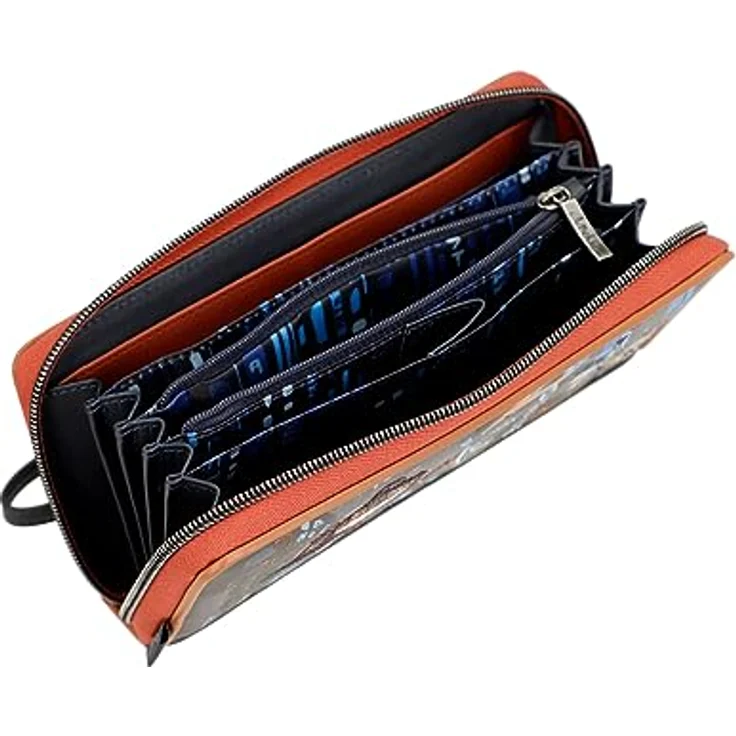 Anekke Contemporary Geldbörse, RFID-Blocker Schutz, Multicolor (dunkelblau/grau) mit 8 Fächern – Bild 6