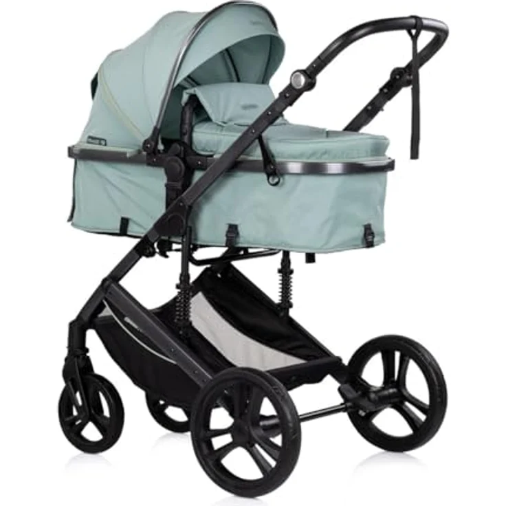 Chipolino Amore Kinderwagen 2 in 1, ab Geburt, verstellbar, mit Getränkehalter, Wickeltasche, Fußabdeckung und Korb, leichtes Design – Bild 2
