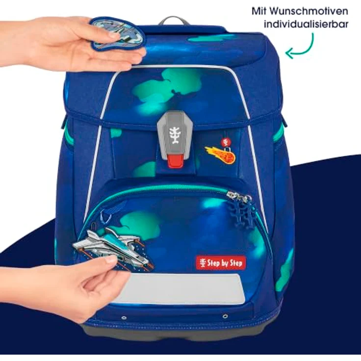 Step by Step Schulranzen SPACE, Mehrfarbiges Schulranzen-Set mit viel Stauraum – Bild 7