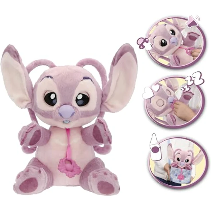 Spectron Gas Control Systems GmbH Baby Paws Angel, Interaktives Kuscheltier mit Ton, 24 cm, Disney Stitch Lizenz – Bild 2