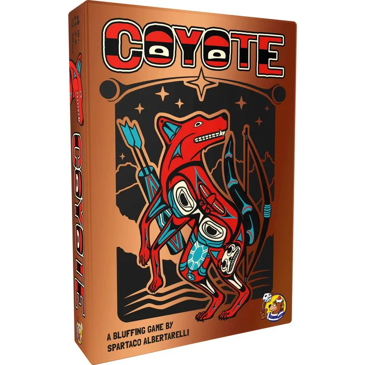 Heidelberger Spieleverlag Kojote ENGLISCH – Bluffspiel mit Metallic-Druck in Kupferfarbe, 3-6 Spieler
