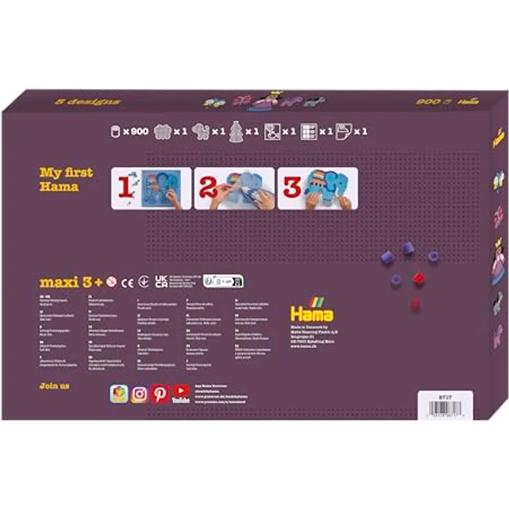 Hama Bügelperlen gigantische Geschenkpackung Maxi-Bügelperlen, 900 bunte Perlen, Kunststoff, bunt – Bild 2