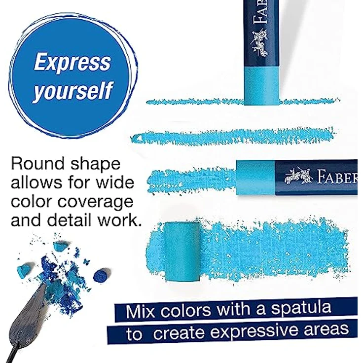 Faber-Castell Kreativset Ölpastellkreiden STUDIO QUALITY, 36er Etui, hochpigmentierte Farben für lebendige Kunstwerke – Bild 7