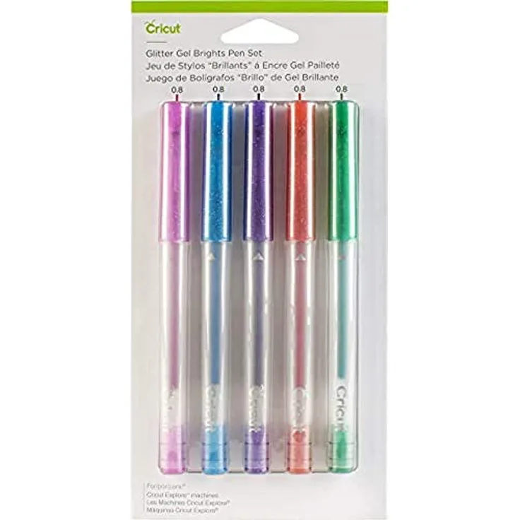 Cricut Glitzer-Gelstift-Set, leuchtende Farben (5 Stück)