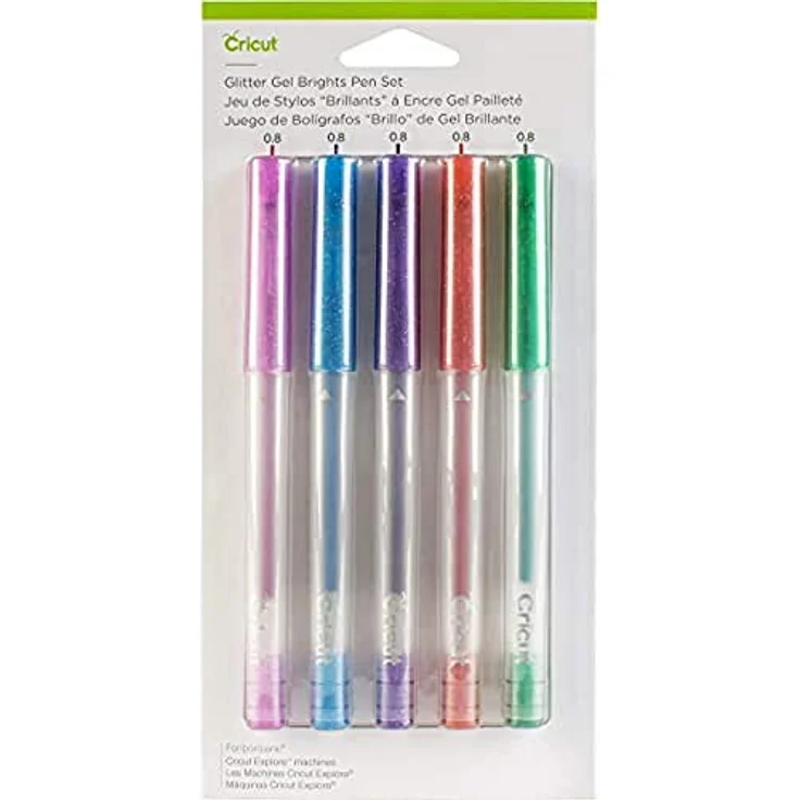 Cricut Glitzer-Gelstift-Set, leuchtende Farben (5 Stück) – Bild 1