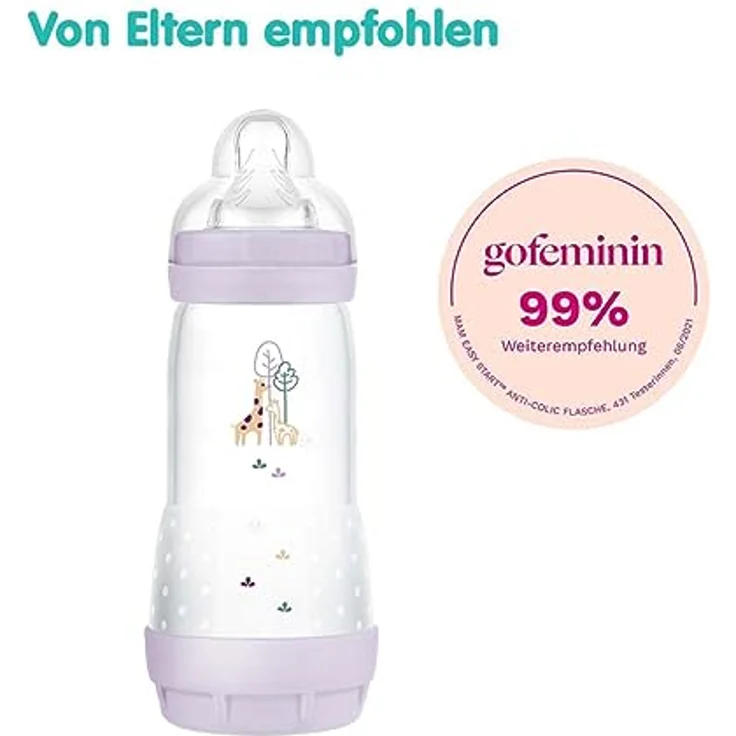 MAM Easy Start Anti-Colic matt, 320 ml, Giraffe – Bild 3