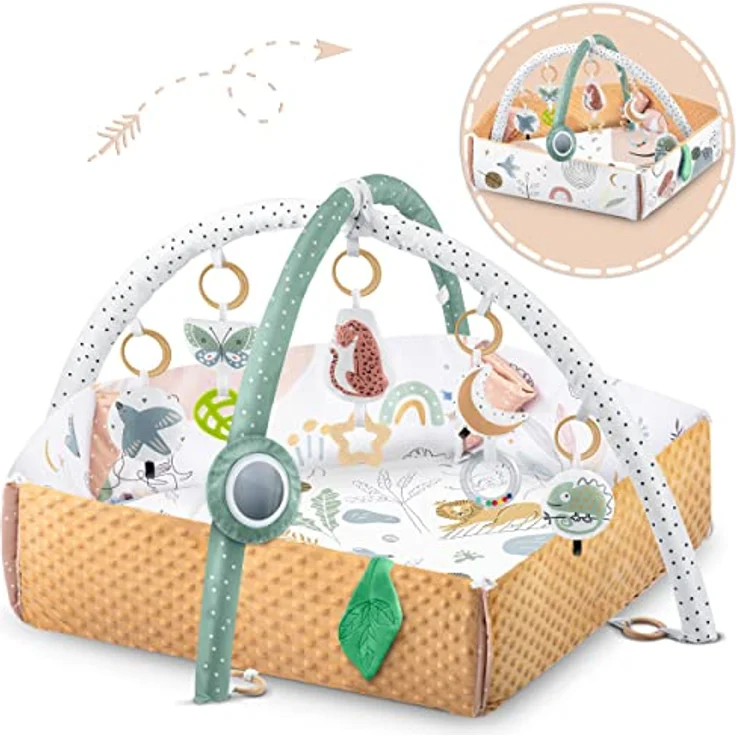 Bildmatte Interaktiv Löwe Kindermatte XXL 5in1 Nukido braun – Bild 4