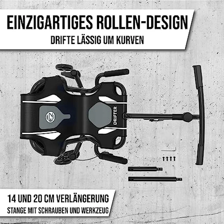 EzyRoller Drifter X Trike Dreirad Drift Kinderfahrzeug Spielgeräte für draußen Dreirad Kinder Dreiradscooter 4 - 14 Jahre schwarz - Preisvergleich – Bild 4