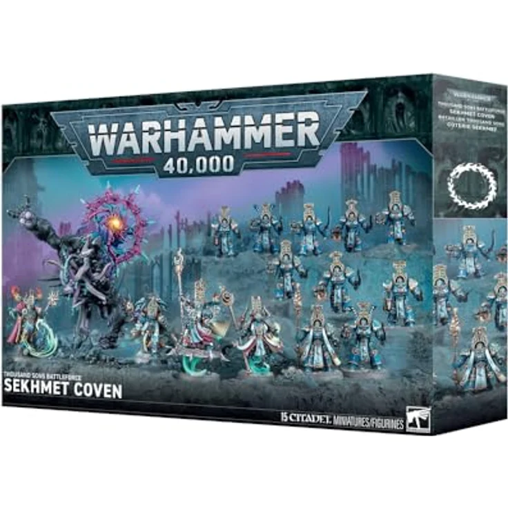 Games Workshop Warhammer 40.000 Thousand Sons Battleforce Sekhmet Coven, strategische Tabletop-Sammelfiguren mit psionischem Netzwerk und hoher Individualisierbarkeit – Bild 1
