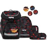 ergobag cubo Set, ergonomischer Schulranzen 5-teilig, individualisierbar, für 1. Klasse, Größe 28 x 40 x 25 cm, nachhaltig aus 27,7 recycelten PET-Flaschen