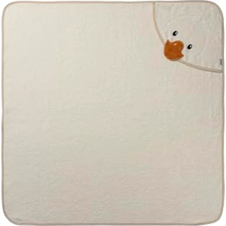 Sterntaler Kapuzen Badetuch Edda Lou, 100 x 100 cm aus uni Frottee mit Konturstickerei Entenkopf und angesetztem Schnabel, hautsympathisch und saugfähig – Bild 2