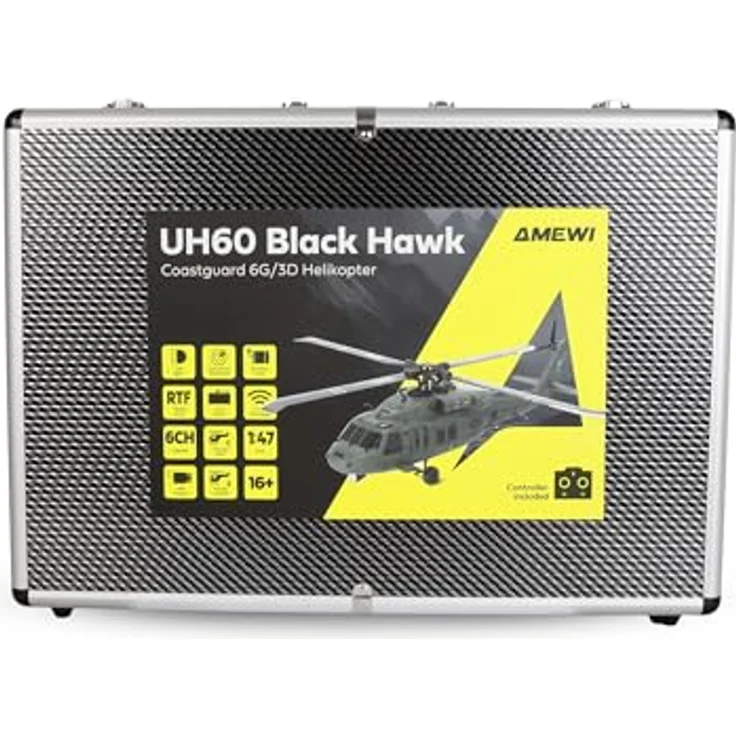 Amewi UH60 Black Hawk Marine CP Helikopter, 6G/3D RTF, mit Brushless-Direktantrieb und neuartigem Stabilisierungssystem – Bild 10