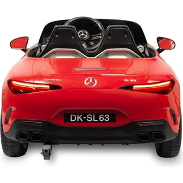 CARETERO Kinder Elektroauto SL63, Mercedes-Optik, akkubetrieben, rot, für Kinder ab 3 Jahren mit Fernbedienung und USB-Musikpanel – Bild 5