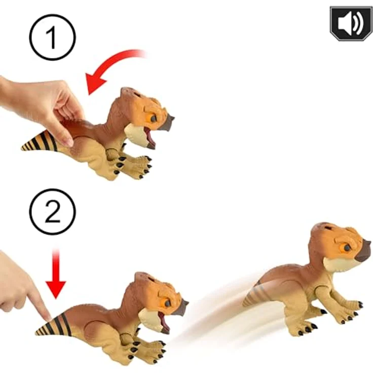 Jurassic World REBIRTH Interactive Roar Back Species, Sammelfigur mit interaktiven Geräuschen und Detailreichem Design – Bild 4