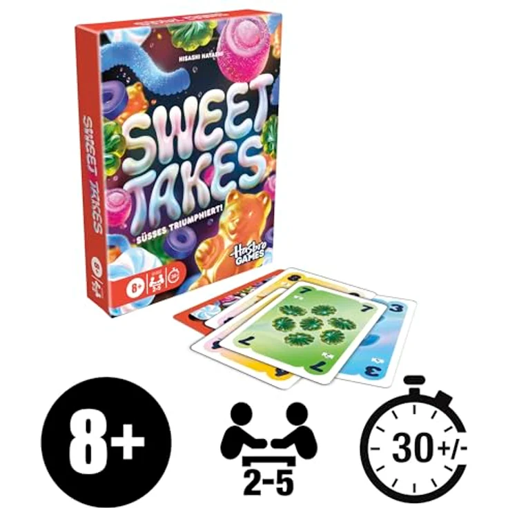 Hasbro Gaming Sweet Takes Kartenspiel - Strategisches Partyspiel für 2 bis 5 Spieler, bunte Karten für Kinder ab 8 Jahren – Bild 2