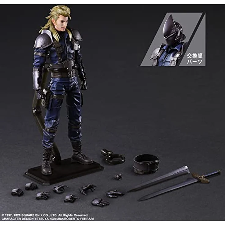 Square Enix FINAL FANTASY VII Remake - Roche - Play Arts Kai Figur, 27cm, detailreich mit austauschbarem Gesicht und Ständer – Bild 7