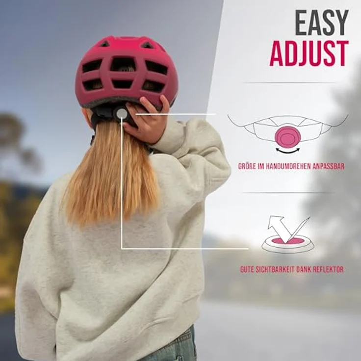 Apollo Kinder Fahrradhelm, Multisport Helm für Kinder & Jugendliche, 17 Belüftungslöcher, Sicher & Bequem, Trendige Farben und Muster, Verstellbar ab 3 Jahre, für Fahrrad & Roller – Bild 4