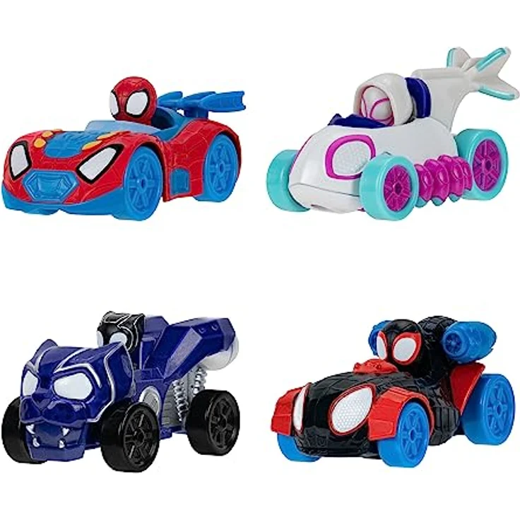 Jazwares Spidey Amazing Metals Car 4 PK, Spielzeugautos mit Spider-Man Motiven aus Metall – Bild 5