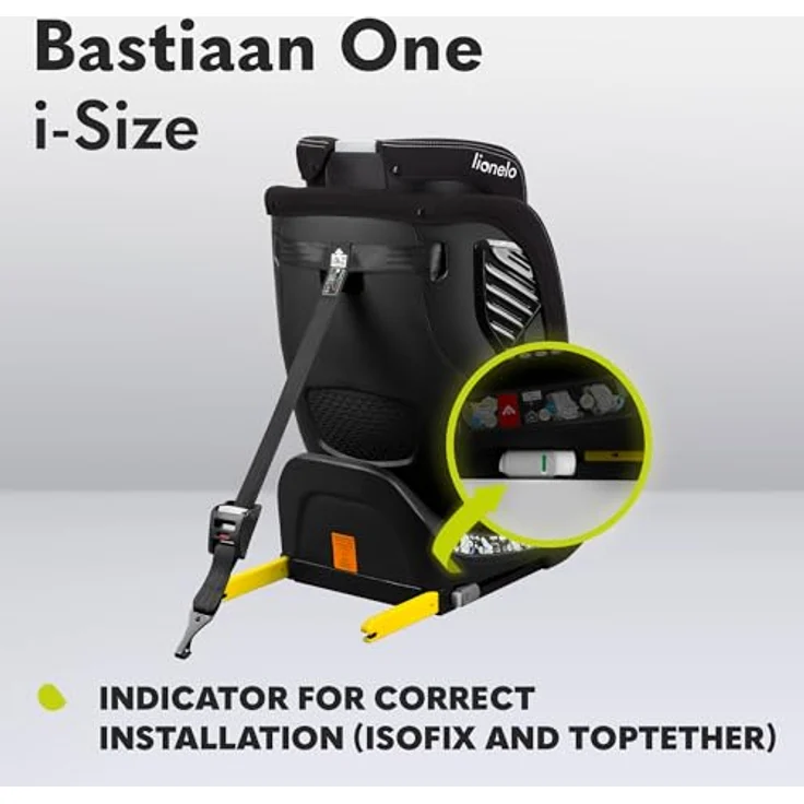 lionelo Autokindersitz BASTIAAN ONE i-SIZE, 4 in 1 mit 360 Grad Drehung, ab Geburt bis 12 Jahren, 0-36kg, (Set) – Bild 6