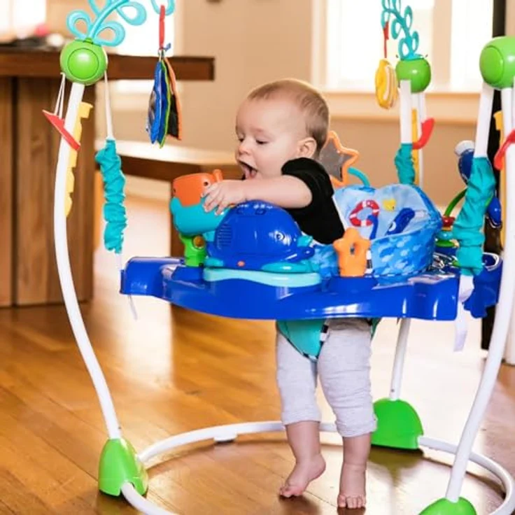Baby Einstein, Neptune's Ocean Discovery Spring- und Spielcenter mit abnehmbare Spielzeuge, 360° drehba Hopser, Höhenverstellbar, Spricht 3 Sprachen, Babyspielzeug ab 6 Monaten – Bild 17
