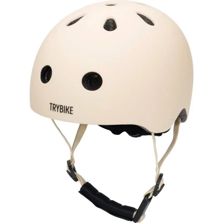 Trybike Retro Velohelm, leichter Kinderfahrradhelm in Vintage-Creme, Größe XS (45-51 cm)
