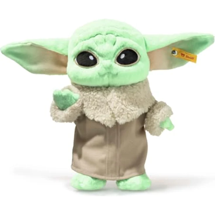 Steiff Star Wars Grogu Kuscheltier, 25 cm, Grünes Stofftier für Kinder, Handgefertigt, Waschbar bei 30 °C – Bild 1