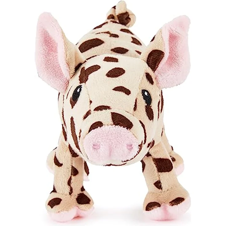 Zappi Co 100% Recyceltes Plüsch Geflecktes Schwein, 17cm, Kuscheliges Stofftier für Neugeborene – Bild 4