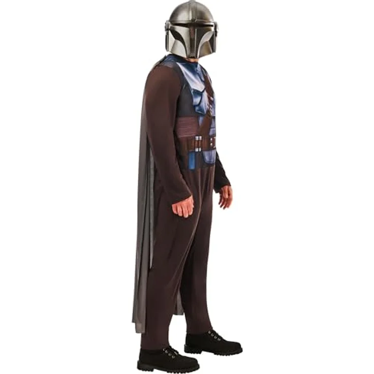 Rubie's – Lucas Star Wars offizielles Mandalorian-Kostüm für Erwachsene, Größe M, detailgetreue Maske und bedruckter Overall – Bild 2