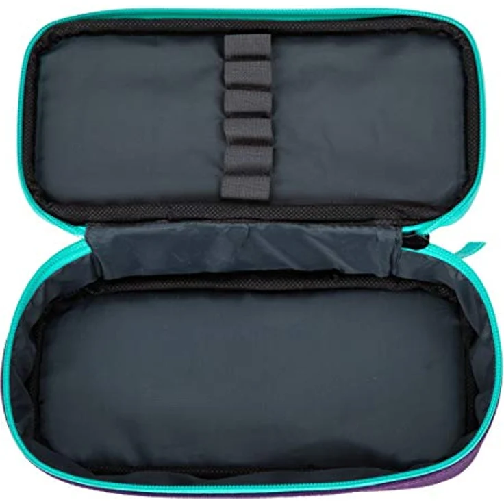 Mäppchen Mädchen Etui Federtasche Mäppchenbox groß Pennal Schülermäppchen pencil case Elephant Box Large 12800 + 6 Stifte (Violet Cube (Lila-Türkis)) – Bild 3