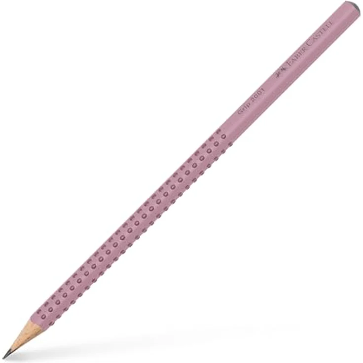 Faber-Castell 217084 Bleistifte Set Sleeve mit Spitzer, Radiergummi und 3 Grip 2001 Bleistifte, rose shadows – Bild 3