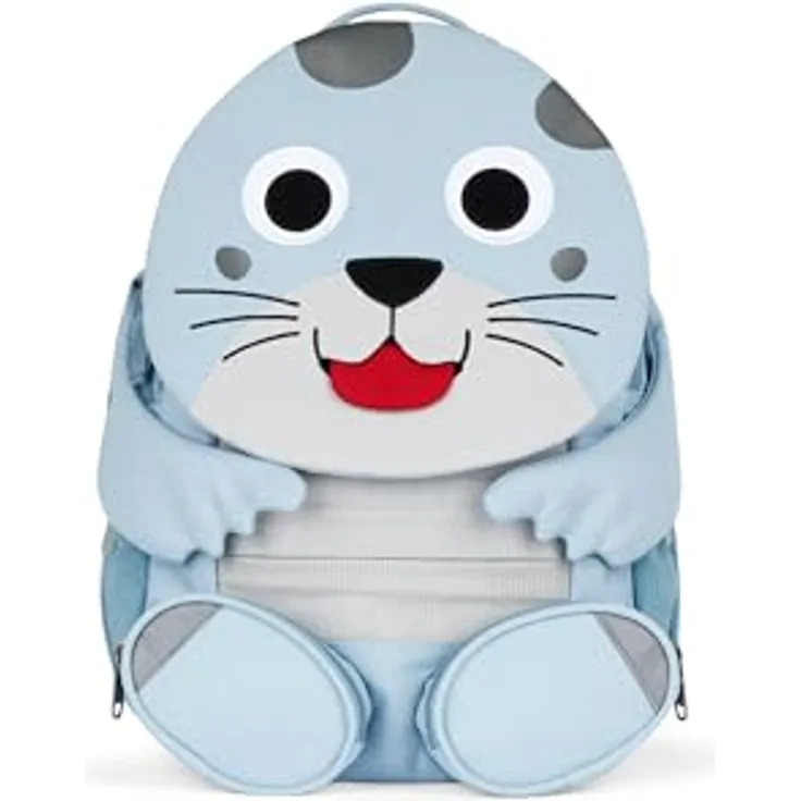 Affenzahn Kindergartenrucksack, Rucksack mit reflektierenden Details und verstellbarem Brustgurt, Blau