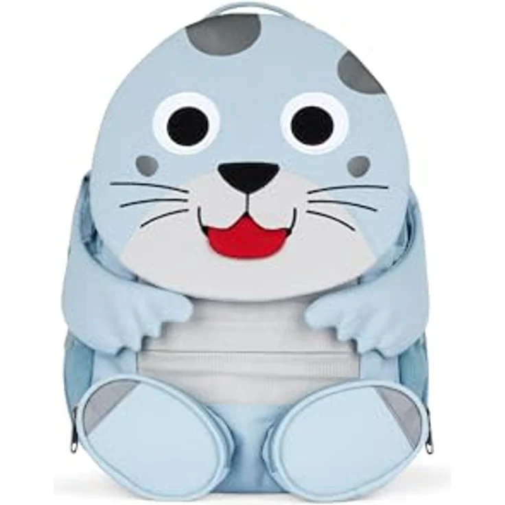 Affenzahn Kindergartenrucksack, Rucksack mit reflektierenden Details und verstellbarem Brustgurt, Blau – Bild 1
