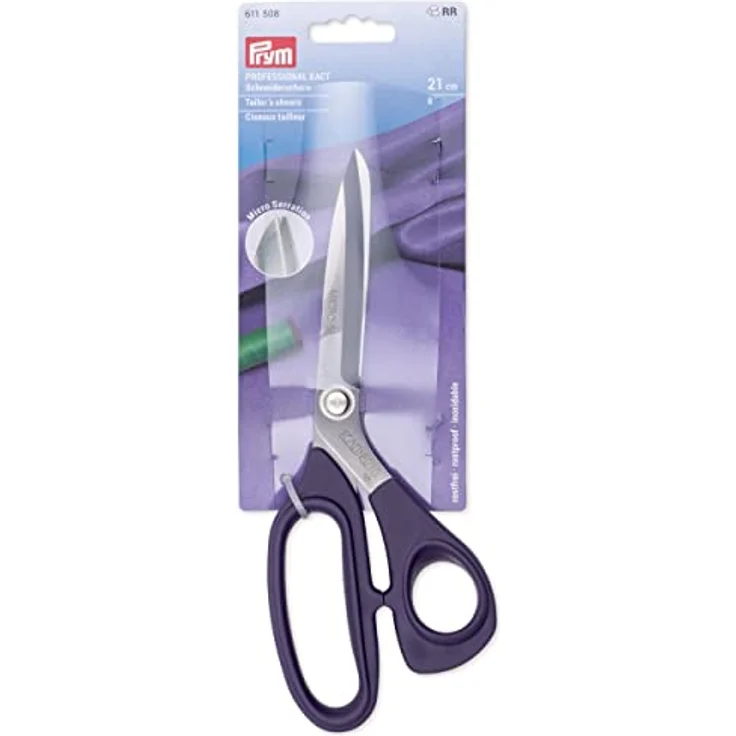 Prym Professional Xact Schere 21 cm mit Micro Serration, rostfreier Edelstahl, lila – Bild 2